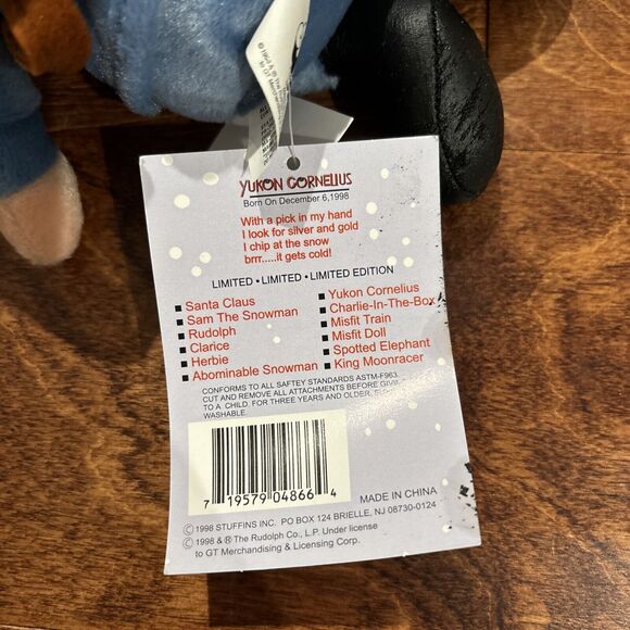 CVS Stuffins YUKON CORNELIUS Rudolph Island of Misfit Toys Plush 1998 with Tags - Picture 6 of 10